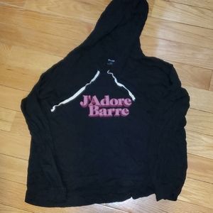 J'Adore Barre lightweight hoodie, sz M
